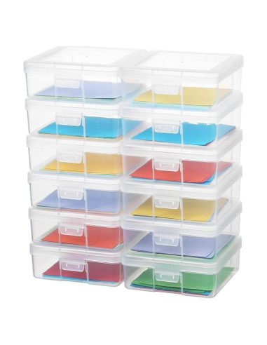 Cajas de Almacenamiento Apilables Novelinks 12 Pequeñas Transparentes
