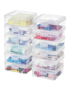 Cajas de Almacenamiento Apilables Novelinks 12 Pequeñas Transparentes 2