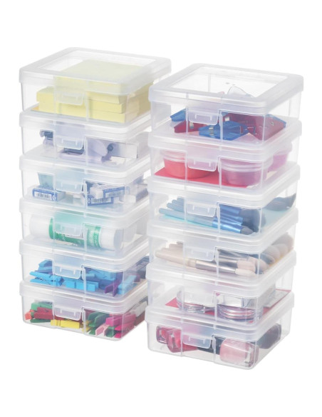Cajas de Almacenamiento Apilables Novelinks 12 Pequeñas Transparentes