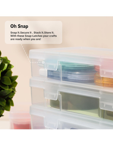 Cajas de Almacenamiento Apilables Novelinks 12 Pequeñas Transparentes