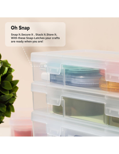 Cajas de Almacenamiento Apilables Novelinks 12 Pequeñas Transparentes