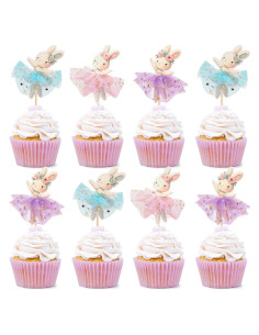 30 Adornos para Cupcakes de Pascua Giga Gud - Conejos y Huevos