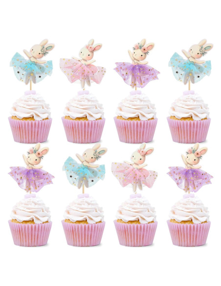 30 Adornos para Cupcakes de Pascua Giga Gud - Conejos y Huevos