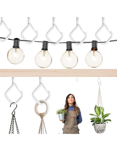 20 Ganchos de Techo Ticway para Plantas y Luces - 18.14 kg