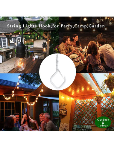 20 Ganchos de Techo Ticway para Plantas y Luces - 18.14 kg