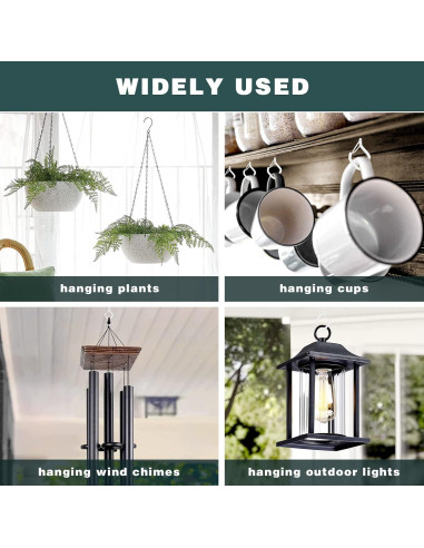 20 Ganchos de Techo Ticway para Plantas y Luces - 18.14 kg