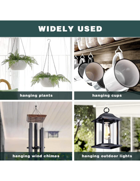 20 Ganchos de Techo Ticway para Plantas y Luces - 18.14 kg