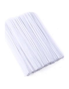 Limpiapipas Chenille Blancos 100 Piezas 30 cm para Manualidades