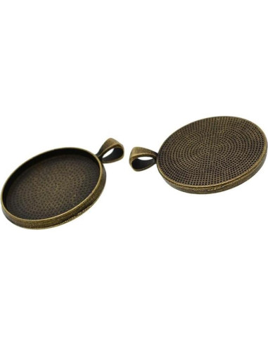 50 Piezas Bandeja Bezel Redonda 30mm para Colgantes