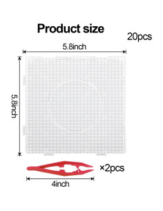 Juego de Tableros de Perlas de Fusión LOSYHU 20 Piezas 5mm 2