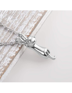 Collar de Urna de Cenizas YQSLIN para Gato - Acero Inoxidable 2