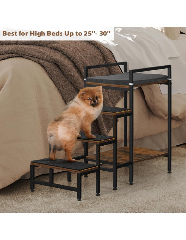 Escalera para Mascotas Smusei 4 Escalones 63 cm Antideslizante