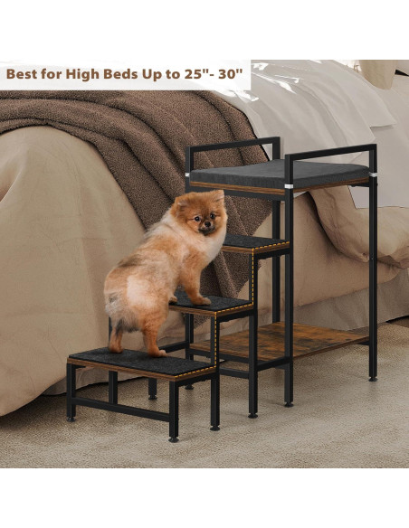 Escalera para Mascotas Smusei 4 Escalones 63 cm Antideslizante