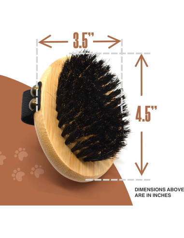 Cepillo de Palma Ovalado Buddy para Perros y Gatos - Cerdas Suaves