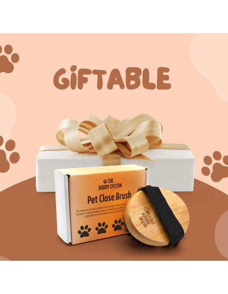 Cepillo de Palma Ovalado Buddy para Perros y Gatos - Cerdas Suaves