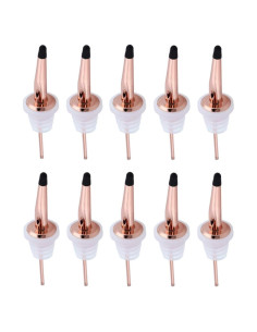 Vertedores de Botella de Vino y Licor Acero Inoxidable 10 Pcs Oro Rosa