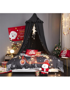 Dosel de Cama VETHIN Negro para Niñas - Castillo Soñador 2