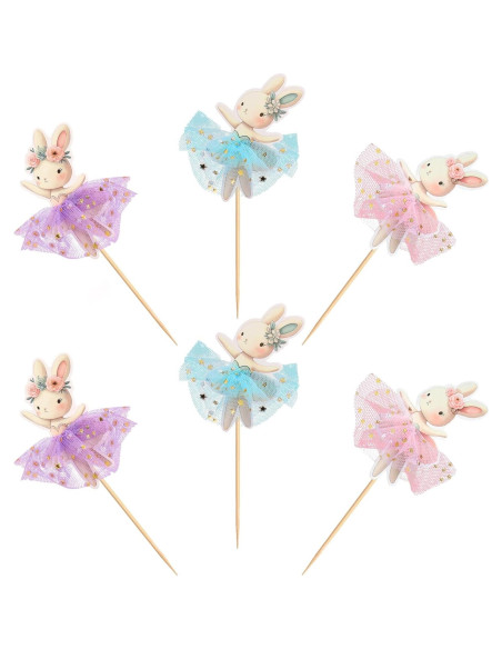 30 Adornos para Cupcakes de Pascua Giga Gud - Conejos y Huevos