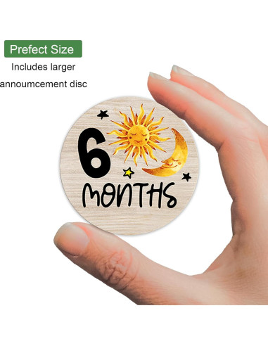 Círculos de Hitos para Bebés de Madera - 7 Pcs Astronauta