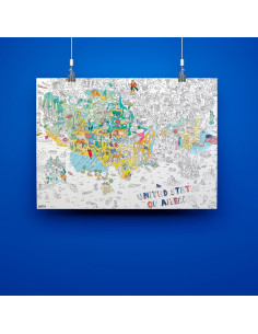 Póster para Colorear Gigante Omy - Mapa de EE. UU. 101.6x71.1cm 2