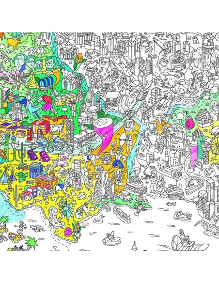 Póster para Colorear Gigante Omy - Mapa de EE. UU. 101.6x71.1cm Póster para Colorear Gigante Omy - Mapa de EE. UU. 101.6x71.1cm