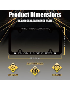 Marco de Placa de Licencia RNKATIH Acero Inoxidable 31.24x15.88cm 2