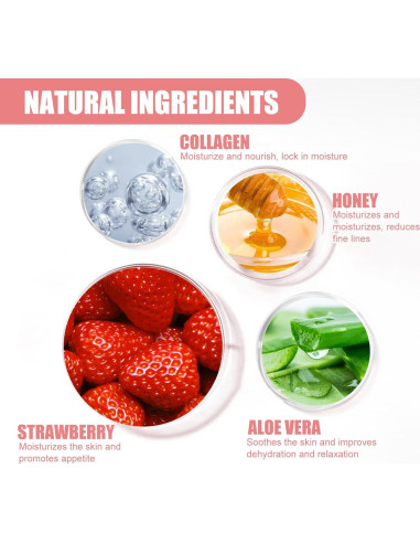 Paquete de 4 bálsamos labiales y mascarilla Sulily - Hidratación intensa