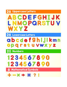 Coogam Letras y Números Magnéticos EVA 78 Piezas Colorido 2