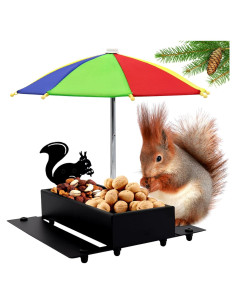 Comedero para Ardillas Beyoogeem con Paraguas y Mesa de Picnic
