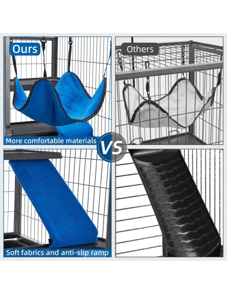 Jaula de Metal HABUTWAY 113.5 cm para Animales Pequeños