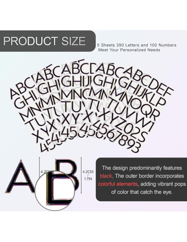 5 Letras de Transferencia de Hierro Dolmifapro Vinilo Negro