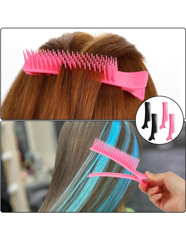 4 Clips de Agarre para Seccionar Cabello WJIAAA Antideslizantes