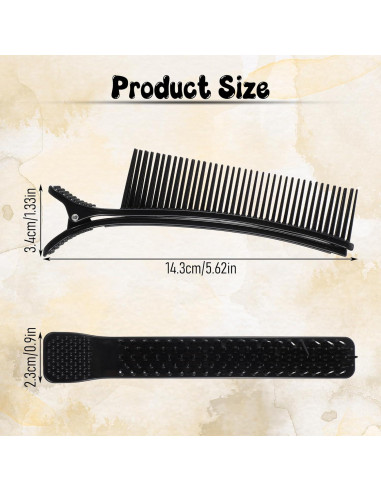 4 Clips de Agarre para Seccionar Cabello WJIAAA Antideslizantes