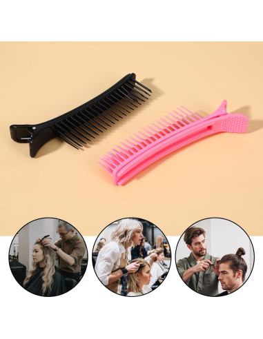 4 Clips de Agarre para Seccionar Cabello WJIAAA Antideslizantes