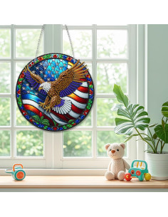 Kit de Pintura de Diamante Colgante Águila NQRSBUI 20x20cm 2