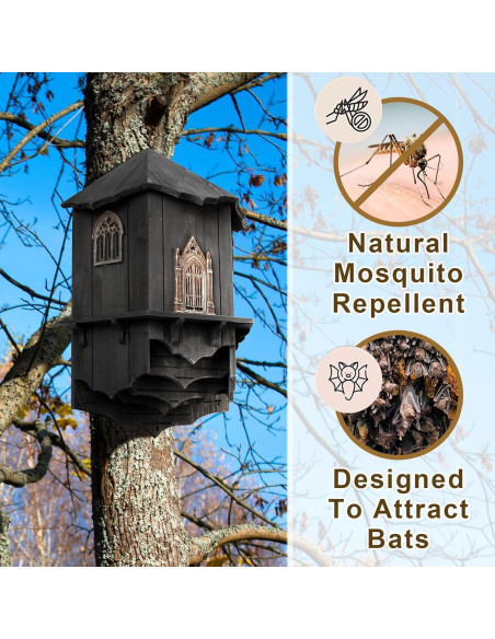 Casa de Murciélagos Extra Grande VIREESR para Exterior 59.7x40.6 cm