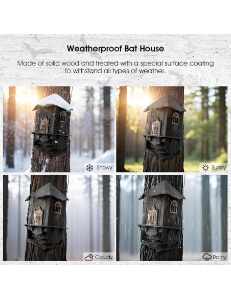 Casa de Murciélagos Extra Grande VIREESR para Exterior 59.7x40.6 cm