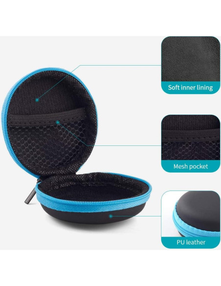 Estuche para Auriculares SUNGUY 5-Pack con Mosquetones