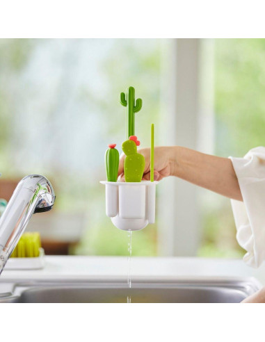 Juego de Cepillos de Limpieza Boon Cacti - 4 Piezas para Bebés