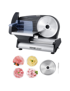 Cortadora de Carne Eléctrica VEVOR 180W 7.5" Ajustable 0-15mm