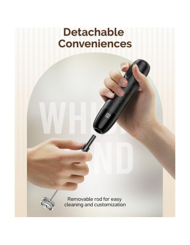 Espumador de Leche Recargable Maestri House MHMF06 Negro