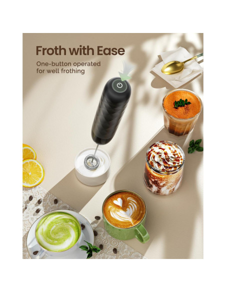 Espumador de Leche Recargable Maestri House MHMF06 Negro