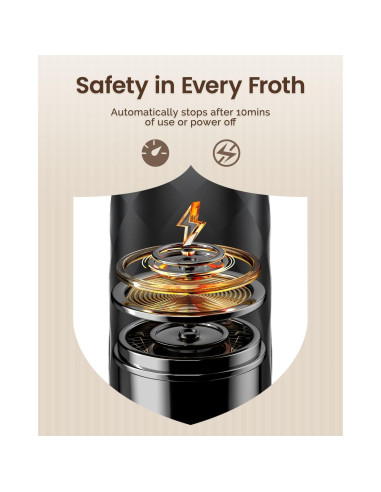 Espumador de Leche Recargable Maestri House MHMF06 Negro