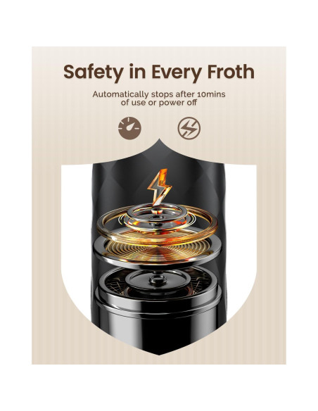 Espumador de Leche Recargable Maestri House MHMF06 Negro