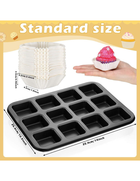 Conjunto de Moldes para Hornear Lallisa 2 Pcs + 500 Forros Cupcakes