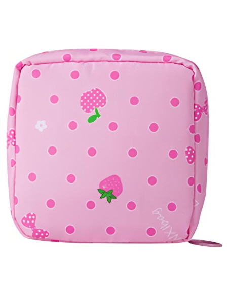 Bolsa de Almacenamiento de Toallas Sanitarias PayPie Rosa 12x12 cm