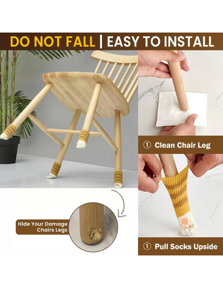 16 Calcetines Protectores de Patas de Silla R REVOLEURT