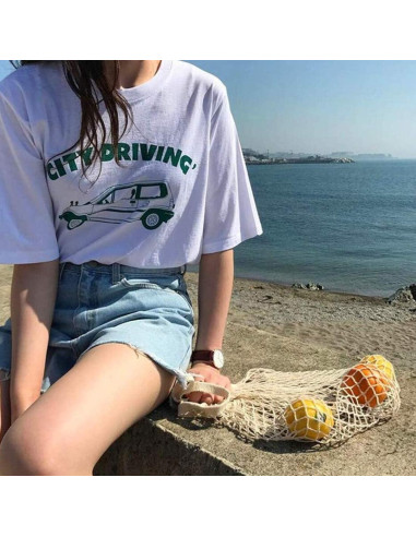 Paquete de 4 Bolsas de Compras Reutilizables Algodón Malla