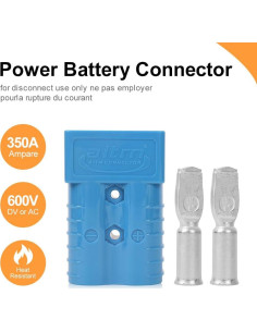 Conector de Batería 350A Dent-de-lion AWG 2/0 Azul 2 PCS 2