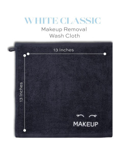 Toallas de Maquillaje Negras Clásicas de Algodón 33x33 cm - Paquete de 6 2